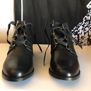 ASOS brand Alfira leather lace up boots